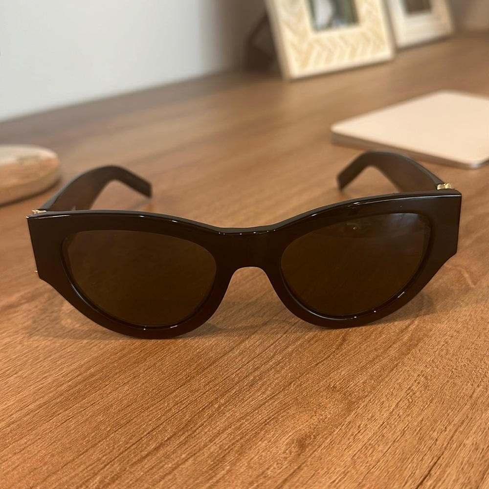 Saint Laurent YSL cat eye tinted sunglasses. One size